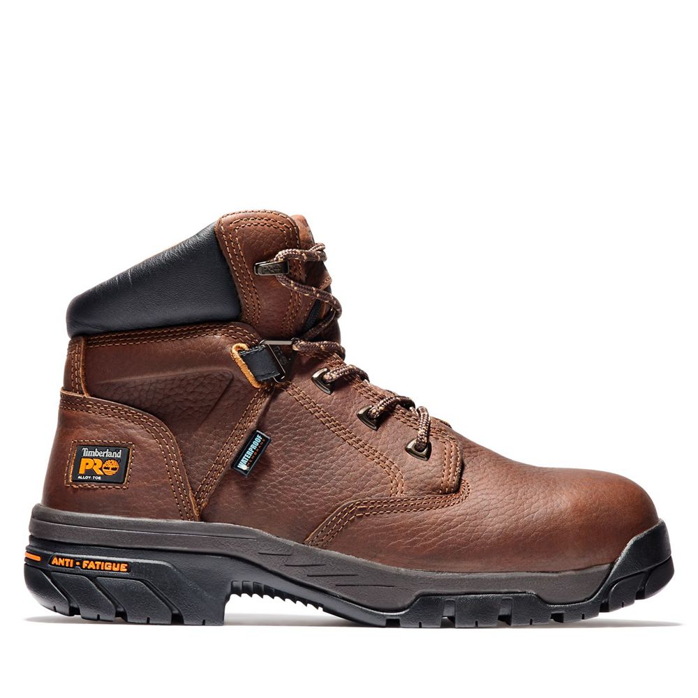 Botas de Trabajo Timberland Hombre Pro® Helix 6\" Alloy Toe Marrones - Chile ZKD-761349